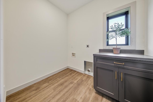 interior space with light hardwood / wood-style flooring