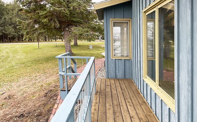 17850 Cedar Park Loop, Fergus Falls, MN 56537 - wooden terrace with a yard