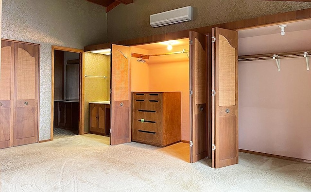 17850 Cedar Park Loop, Fergus Falls, MN 56537 - unfurnished bedroom with carpet, an AC wall unit, and baseboards