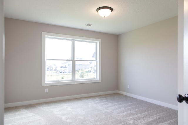 carpeted empty room featuring a wealth of natural light and a textured ceiling