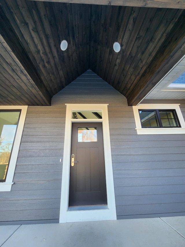 view of doorway to property