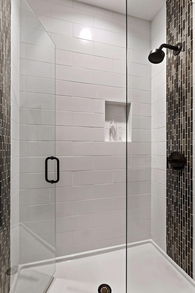 bathroom featuring walk in shower