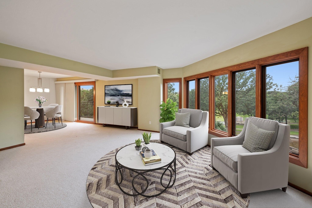 view of carpeted living room