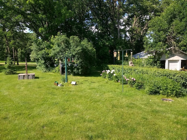25427 260th St, Callaway, MN 56521 - view of yard with a garage