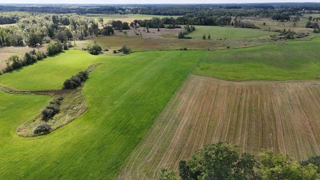 drone / aerial view featuring a rural view