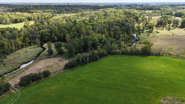 bird's eye view featuring a rural view