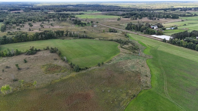 aerial view with a rural view