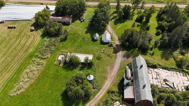 bird's eye view with a rural view