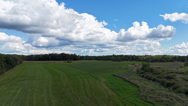 drone / aerial view featuring a rural view