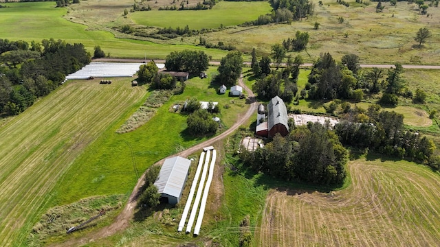 drone / aerial view featuring a rural view