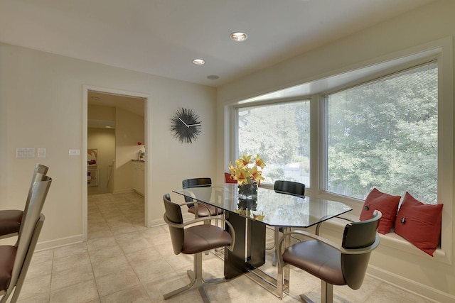 view of dining area