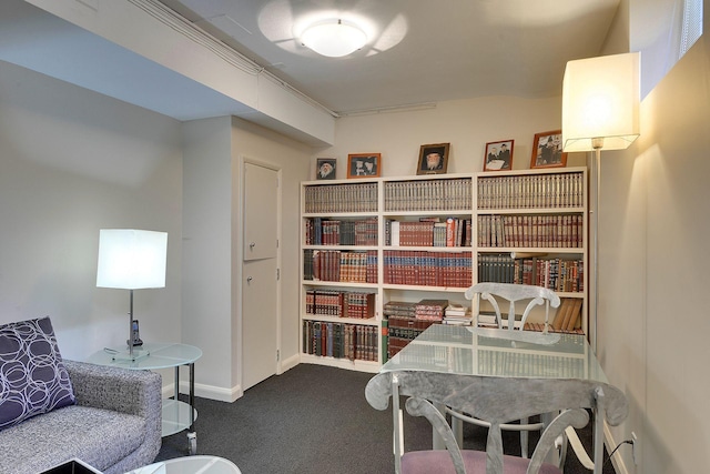 home office featuring carpet floors