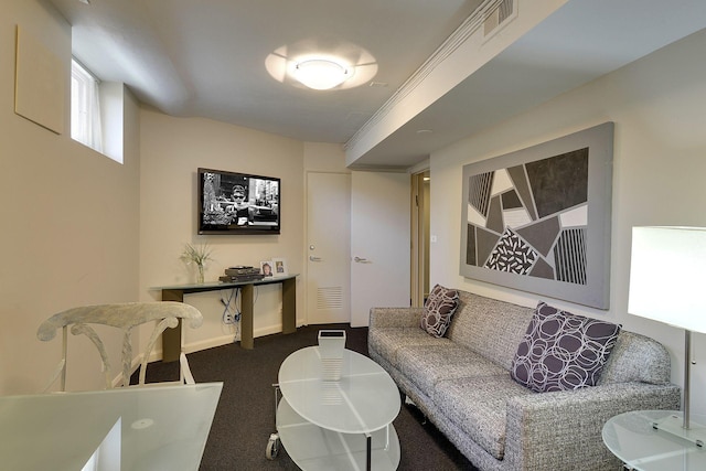 view of carpeted living room