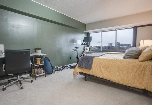 bedroom featuring carpet flooring