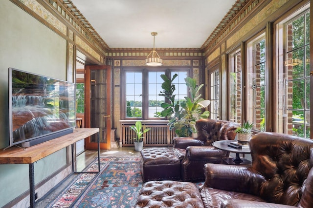 view of sunroom
