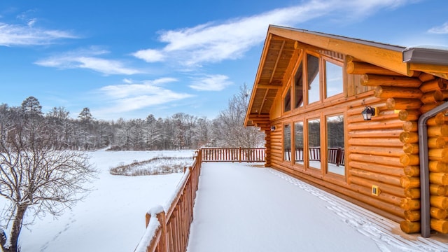 28419 220th St, Shevlin, MN 56676 - view of snow covered deck