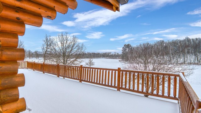28419 220th St, Shevlin, MN 56676 - view of snow covered deck