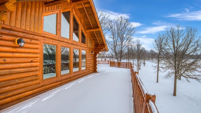 28419 220th St, Shevlin, MN 56676 - view of snow covered deck