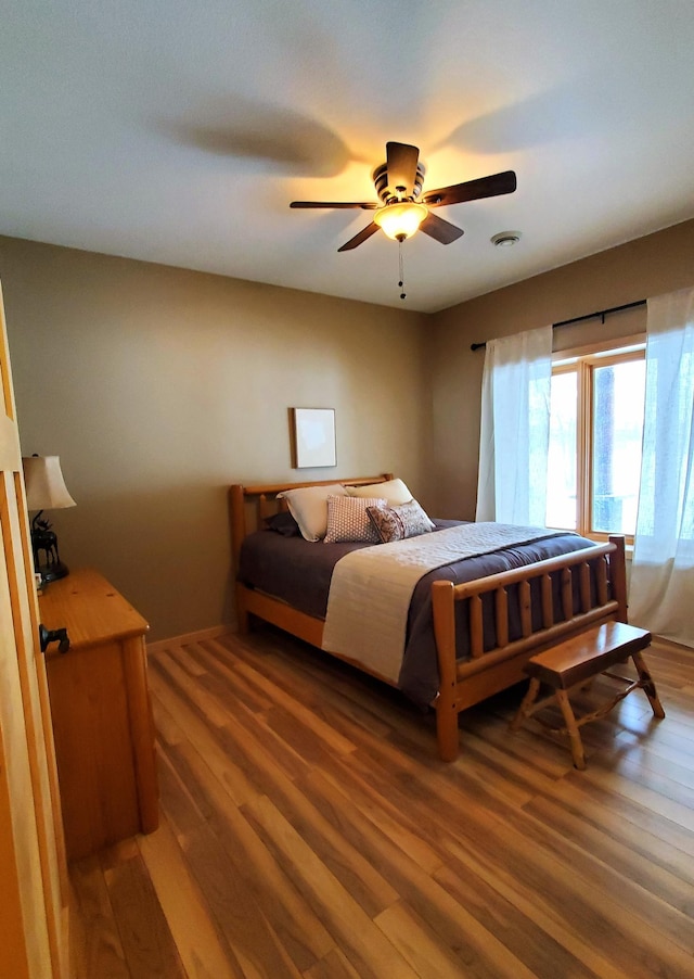 28419 220th St, Shevlin, MN 56676 - bedroom with wood finished floors and ceiling fan