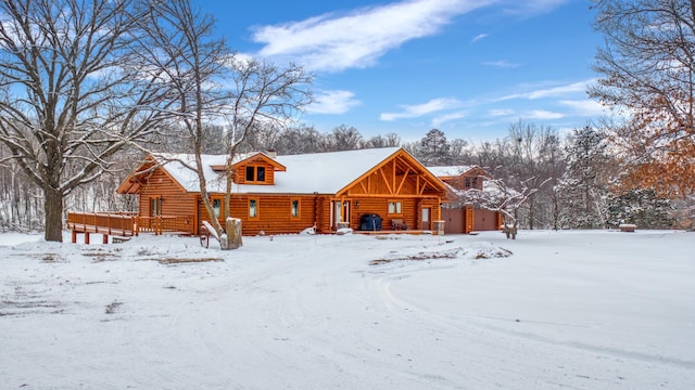 28419 220th St, Shevlin, MN 56676 - view of front of house featuring log exterior
