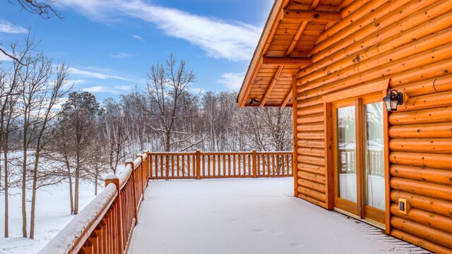 28419 220th St, Shevlin, MN 56676 - view of snow covered deck
