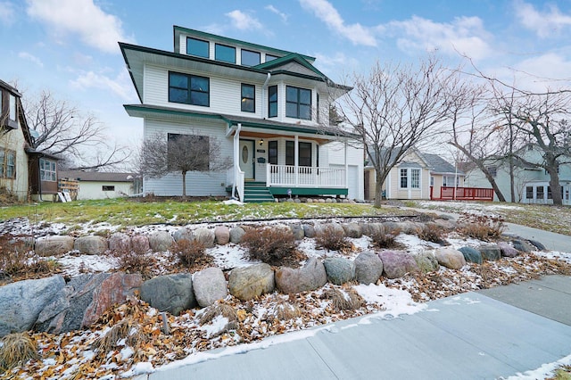 view of front of home with a porch