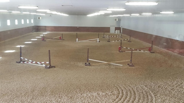 basement with carpet floors