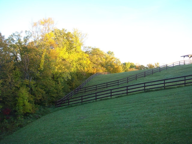 view of yard featuring a rural view