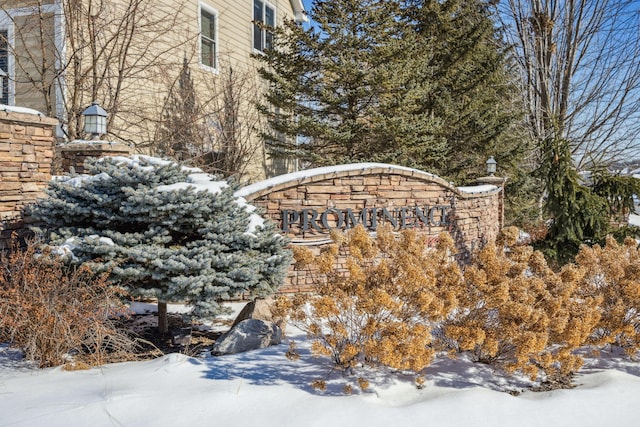 view of community sign