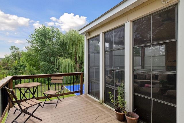 view of wooden deck