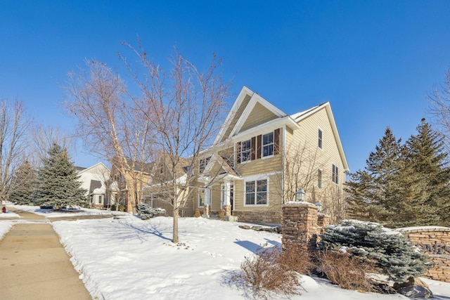 view of front of property featuring stone siding