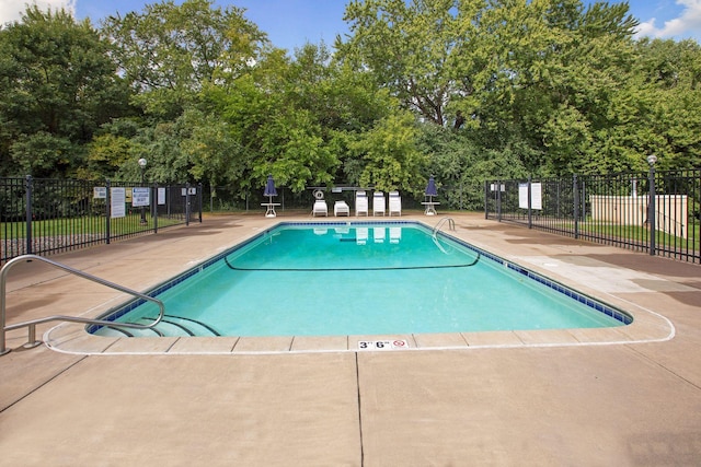 view of pool featuring a patio area