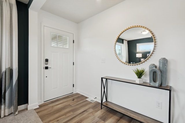 entryway featuring hardwood / wood-style floors