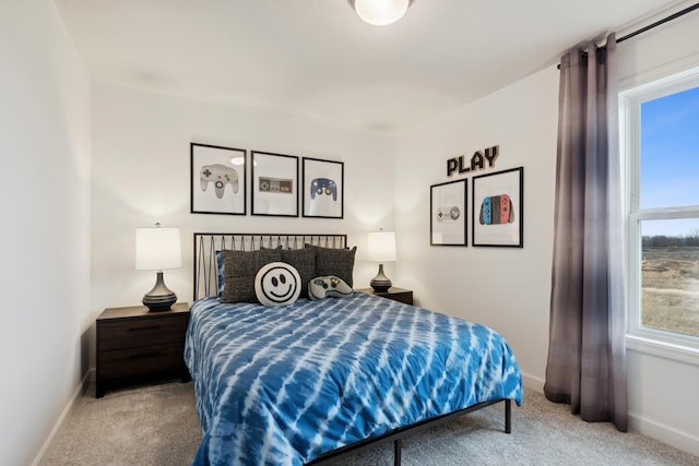 view of carpeted bedroom