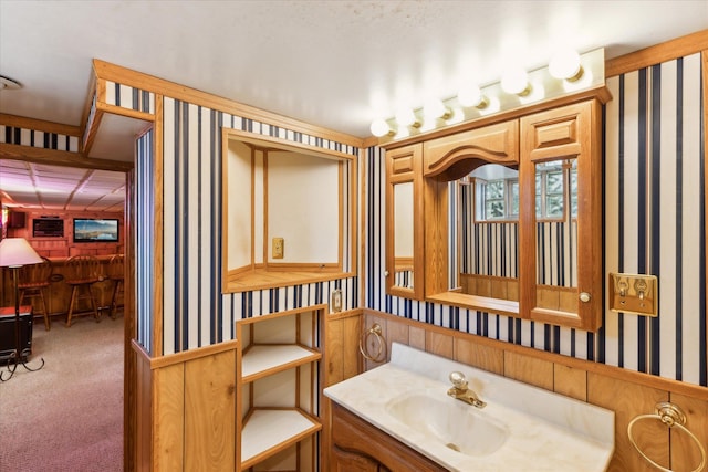 bathroom with vanity