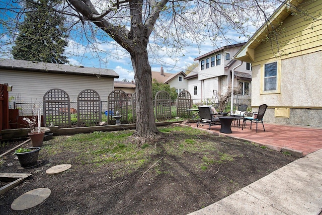 view of yard with a patio area