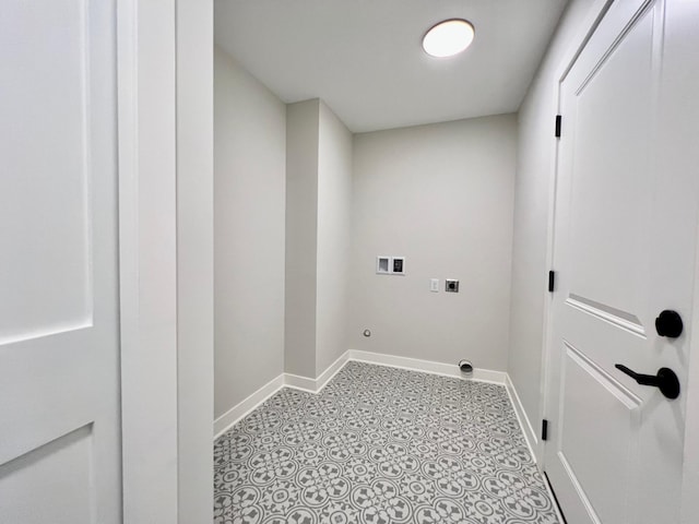 laundry area with hookup for a washing machine and electric dryer hookup