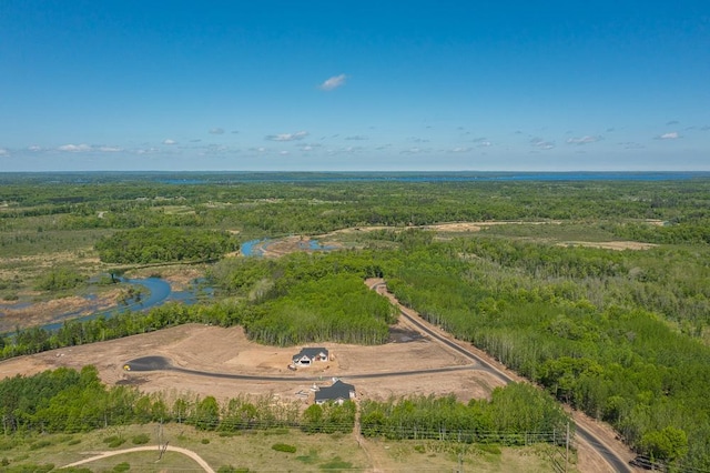 bird's eye view with a rural view