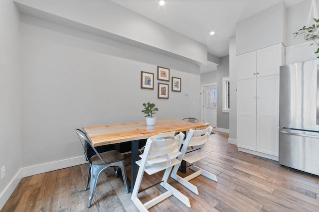 dining room featuring light wood-type flooring