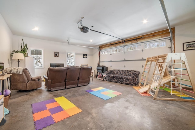 garage featuring a garage door opener