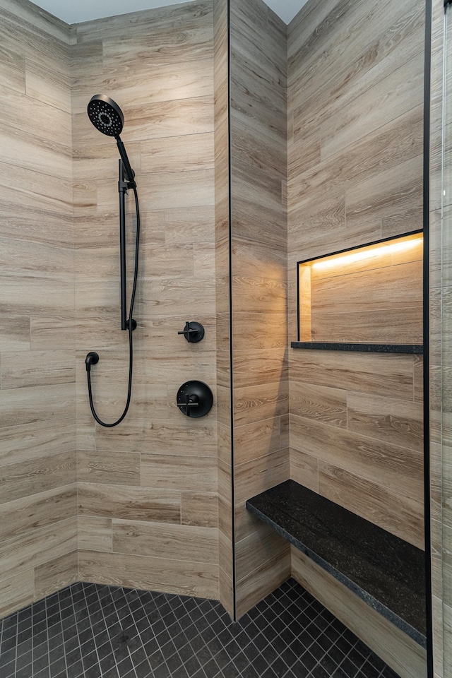 4163 Christopherson Ln SW, Rochester, MN 55902 - bathroom with tile patterned floors and tiled shower