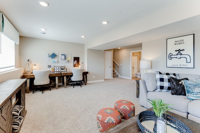 view of carpeted living room