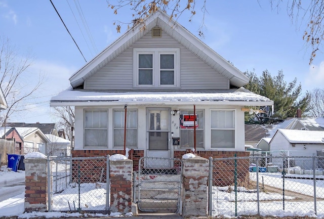 bungalow-style house featuring covered porch