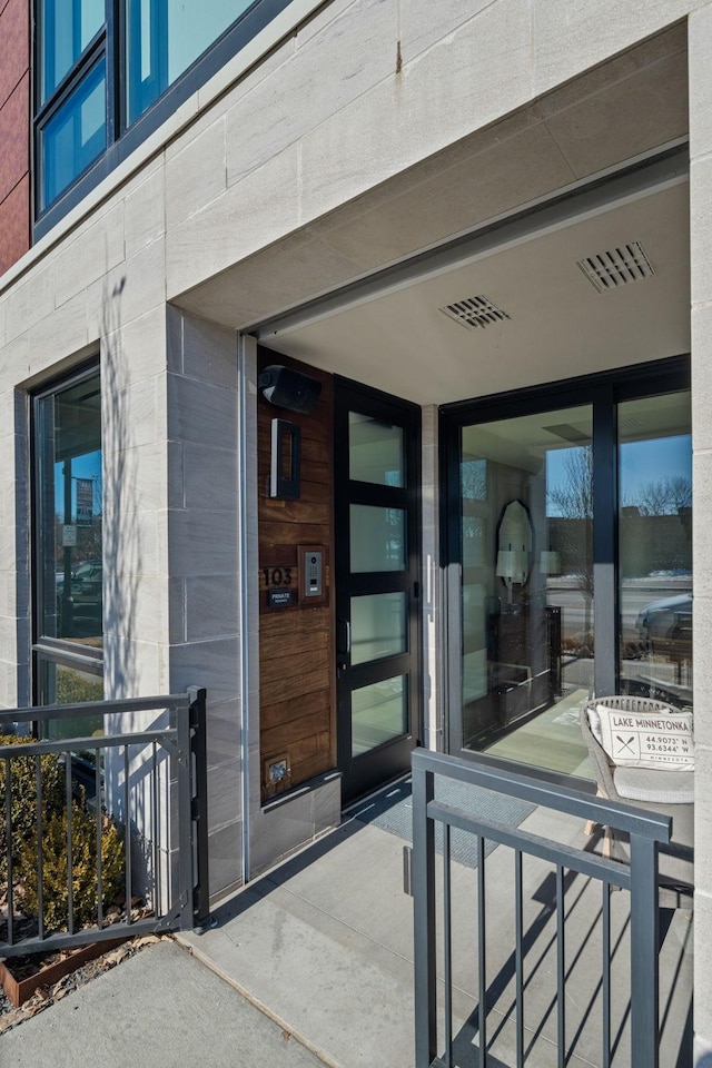 view of doorway to property