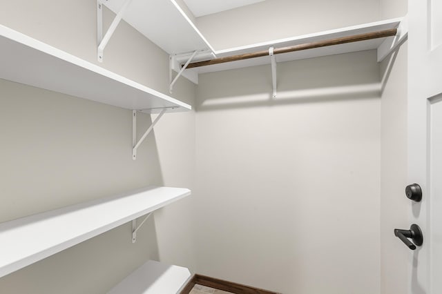 view of walk in closet