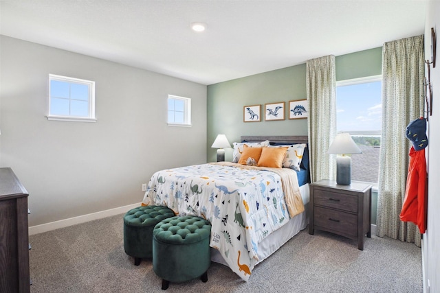 view of carpeted bedroom