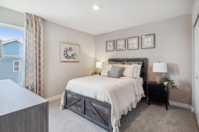 bedroom featuring carpet flooring