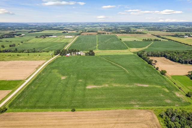 bird's eye view featuring a rural view