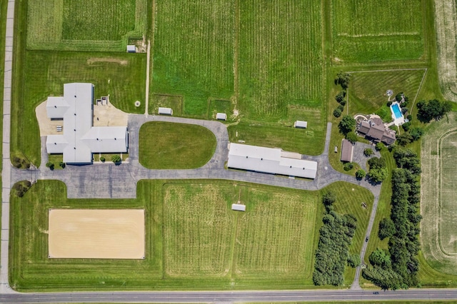 bird's eye view featuring a rural view