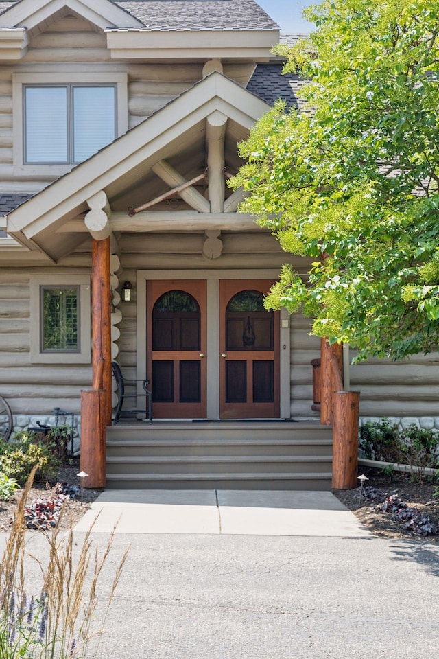 view of doorway to property